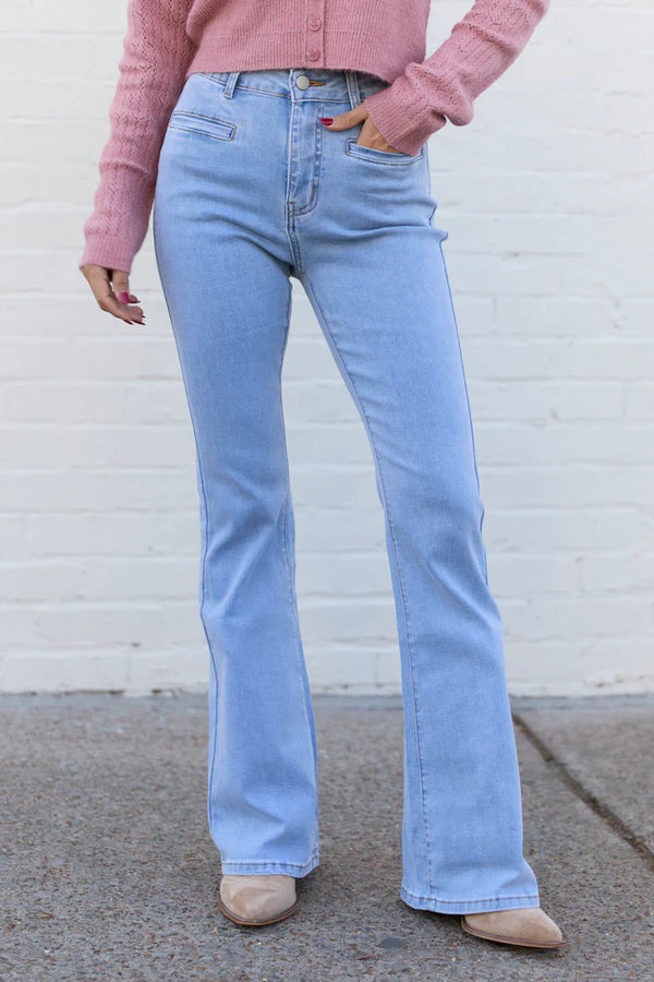 Light Wash Flare Jeans